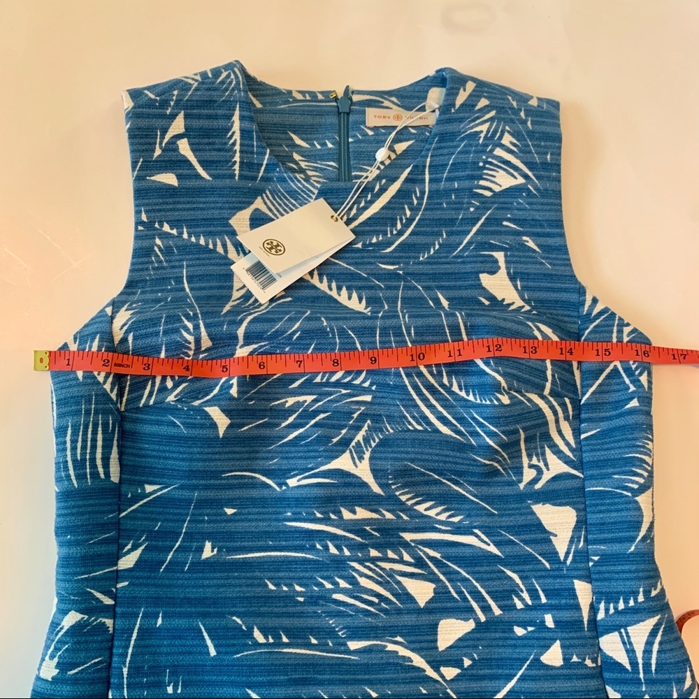 Tory Burch Gulf Shore Tabora Mini Blue Dress Size 2 - Picture 11 of 12
